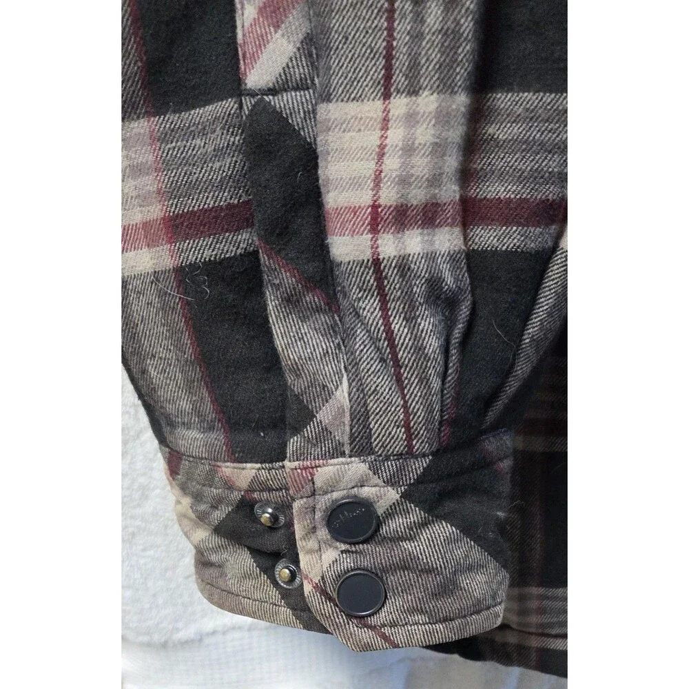 Boston Traders Men's XL Hooded Quilted Lined Flannel Jacket Shacket Plaid